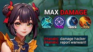 GLOBAL WANWAN ABUSES THIS NEW MAX DAMAGE EMBLEM & BUILD IN SOLO RANKED GAME Insane damage