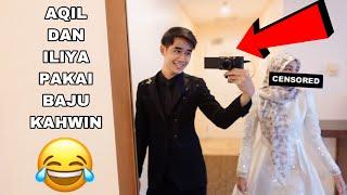 AQIL DAN ILIYA PAKAI BAJU KAHWIN 