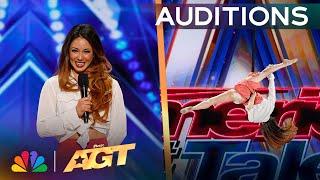 Dentist Turned Aerialist Kelsey Jane Performs to What Was I Made For  Auditions  AGT 2024