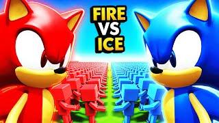 FIRE SONIC ARMY vs ICE SONIC ARMY