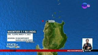 Magnitude 5-point-1 na lindol niyanig ang Ilocos Norte  SONA