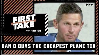 Wait...Dan Orlovsky buys the cheapest plane ticket with no carry on bag?  First Take