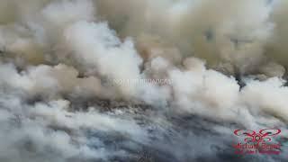 03-13-2024 Addington OK  - Large grass fire causes smoke to cover highway