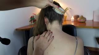 BACK and NECK MASSAGE Brushing Scratching Tracing  ASMR