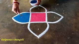 Thaipusam special Kalpanas Rangoli flowers padi kollam easy rangoli design pandaga muggulu