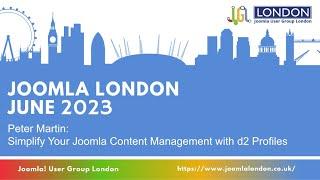 Peter Martin presents d2 Profiles at Joomla London