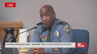 Gwinnett County Police officer breaks out in tears while testifying in trial  Susana Morales case