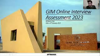 GIM Goa Institute of Management online assessment Experience by Harsh Pareek APTIMANIA