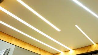 Обзор световых линий разной ширины в натяжном потолке 5Plus