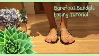 DIY Barefoot Running Sandals Huaraches with Flip Flop Lacing Tutorial -- Make your own Shoes