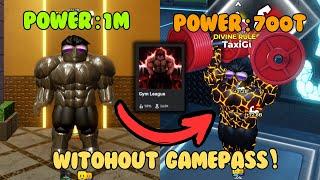 Become the strongest player in Gym League Roblox WITHOUT GAMEPASS part 2