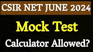 CSIR NET Mock Test 2024