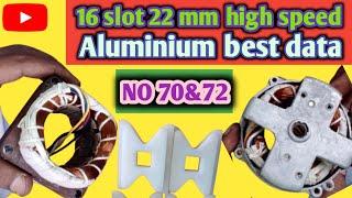 16 slot 22 mm table fan highspeed winding data aluminium