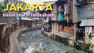 4K Jakarta Walking Tour Hidden Slum Area in Tanah Abang