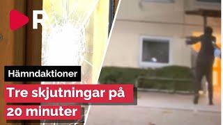 Tre skottlossningar i Stockholm på 20 minuter