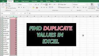 How to find duplicate values in Microsoft Excel Easy Solution