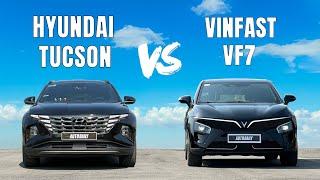 Drag Race VinFast VF 7 vs Hyundai Tucson Turbo Autodaily.vn