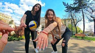 ESCAPING BEAUTIFULS ROMANIAN GIRLS  Parkour POV Chase in IASI