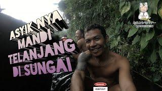 Keseruan Mandi di sungai Desa 昔のようなバリ人が川で水浴び