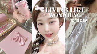 living like wonyoung for a day glass skin pilates healthy food