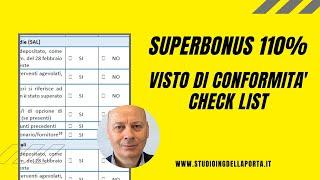 Superbonus110% Visto di conformità - Check list