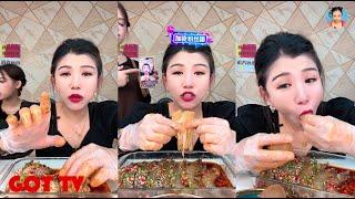 【XiaoYu ASMR】대창 동파육 새우 족발 중국 먹방 샤오위 실시간라이브편집。CHINESE FOOD。290924。1