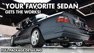 W124 Mercedes E500  This Porsche Sedan gets THE WORKS Detailing - Dry Ice Coating & Leather Care