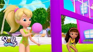 Polly Pocket Full Episode Compilation  Beach Day  Cartoons for Girls