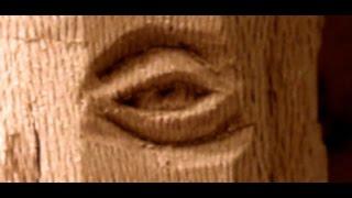Woodcarving Detailed Eye in Sycamore london planetree medium hard wood.