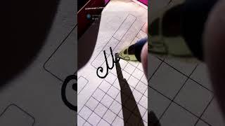 How to write the letter M beautifully  Cursive handwriting  #calligraphy #beautiful #satisfying