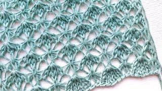 Chic cobweb knitting  Openwork pattern for knitting stoles