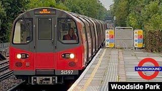 London Underground Northern line Trains at Woodside Park tube Station 01102024