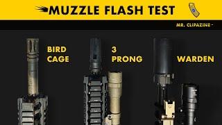 Muzzle Device Comparison SureFire Warden 3 Prong Flash Hider Mil-Spec Birdcage.