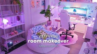 Building a cozy girl cave ️🪴 extreme room makeover  ft. 4K BenQ X300G gaming projector
