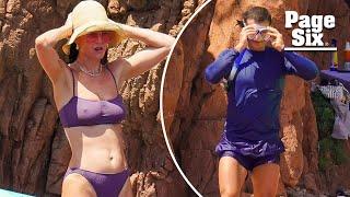 Katy Perry matches with Orlando Bloom in purple bikini during St. Tropez vacation