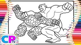 Hulk vs  the Thing Coloring Pages on IPadROY KNOX - Earthquake NCS Release@coloringpagestv