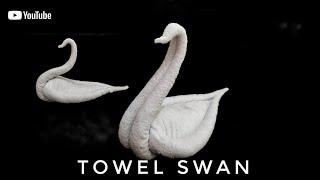 How to make towel swan - Towel art  towel animal folding