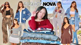 HUGE $1000 Fall Clothing Haul 2024 FASHION NOVA  cheetah print jeans sweaters boots & sets