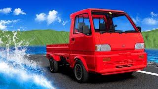 Can a MINI TRUCK escape a FLOOD? BeamNG