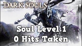 Dark Souls Remastered SL1 All Bosses 0 Hit Run No Pyromancy