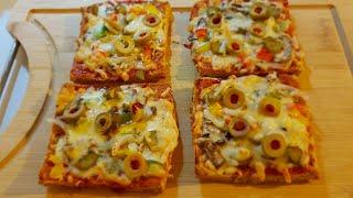 طرز تهیه پیتزا با نان تست خوشمزه و آسان  EASY PIZZA TOAST RECIPE