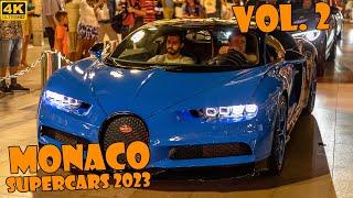 SUPERCARS IN MONACO 2023 - VOL. 2 Divo Chiron Veyron F50 etc...  2022 4K