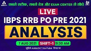 IBPS RRB PO Exam Analysis 7 Aug 2021 1st Shift  Asked Questions & Expected Cut Off