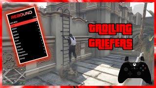 TROLLING A GRIEFER WITH MODS REBOUND GTA 5 MOD MENU