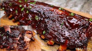 Super Easy Oven Baked Ribs Fall Off The Bone BBQ Ribs Recipe
