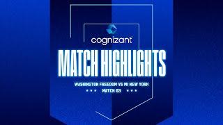 Cognizant Major League Cricket Game 3 Highlights  Washington Freedom vs. MI New York