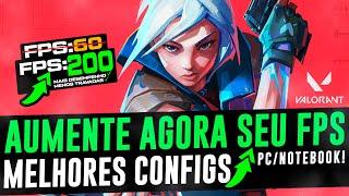 COMO AUMENTAR O FPS NO VALORANT EM 2024  MELHORES CONFIGURAÇÕES PARA MELHORAR FPS PING E INPUT LAG