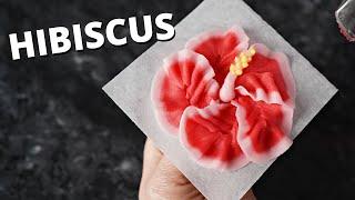 How to pipe hibiscus flower  Cake Decorating For Beginners 