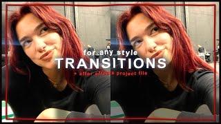 simple transitions for edits any style - after effects tutorial  klqvsluv