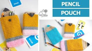 CROCHET Quick Teacher Gift Pencil Pouch Crochet Pattern by Winding Road Crochet